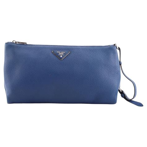 prada light blue clutch bag|Prada leather clutches.